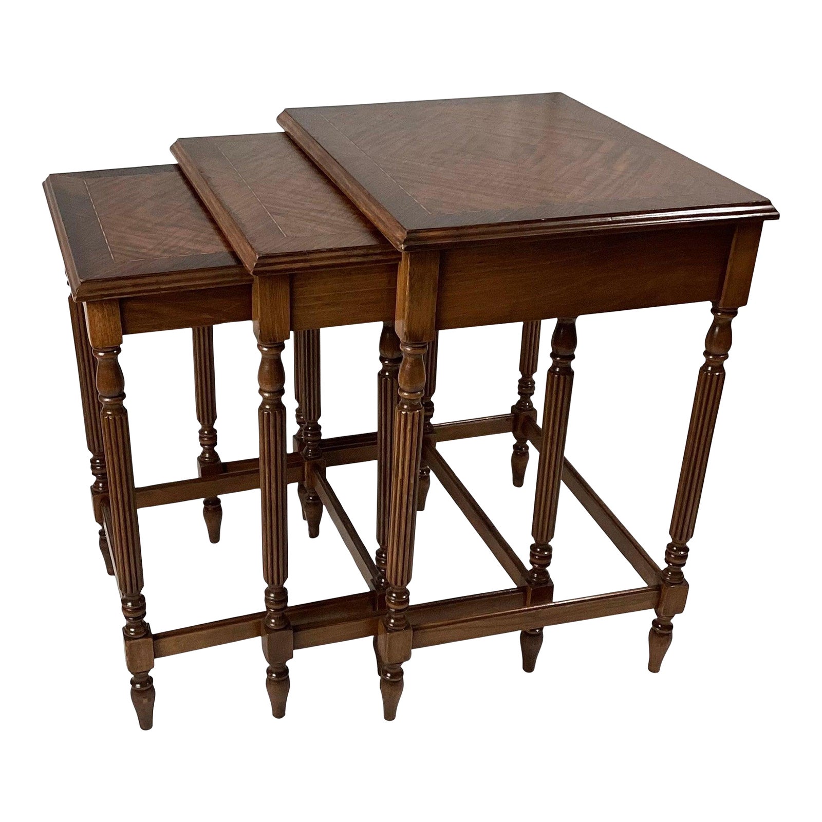 Inlaid Nesting End Side Tables Set of 3 Chairish