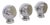 Vintage Eyeball Wall Lamps by Goffredo Reggiani from Reggiani, 1970s, Set of 3 For Sale