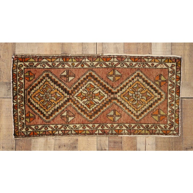 Brick Red Vintage Turkish Yastik Rug - 01'08 X 03'04 For Sale - Image 8 of 8