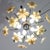 Vintage Murano Ceiling Light Orange Iridescent Flowers, 1960s For Sale - Image 4 of 13