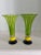 Green Murano Art Glass Trumpet Vases - A Pair For Sale - Image 8 of 13