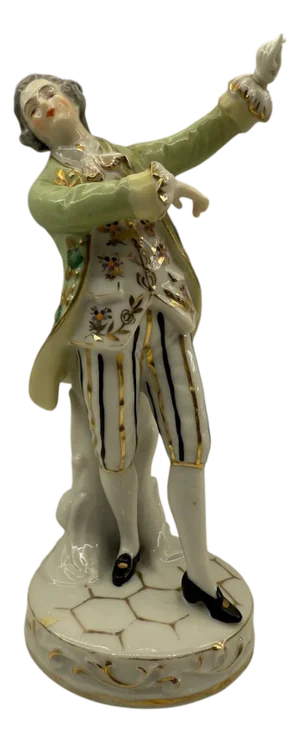 Mid 20th Century Japanese Colonial Gentleman Dancing Figurine
