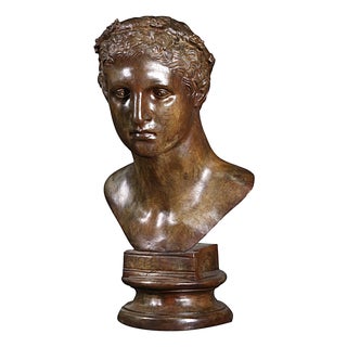 Athlete Bust, 21st Century, Bronze For Sale