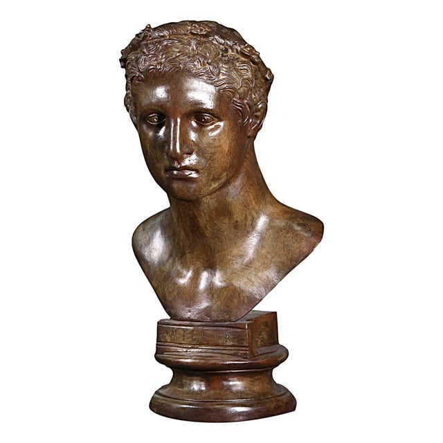 Athlete Bust, 21st Century, Bronze For Sale