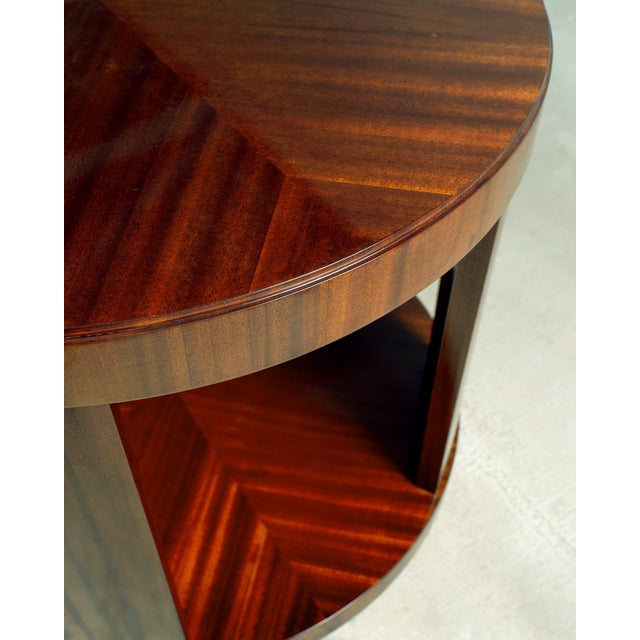 Ralph Lauren Italian Mahogany Round Modern Drum Table For Sale - Image 15 of 18