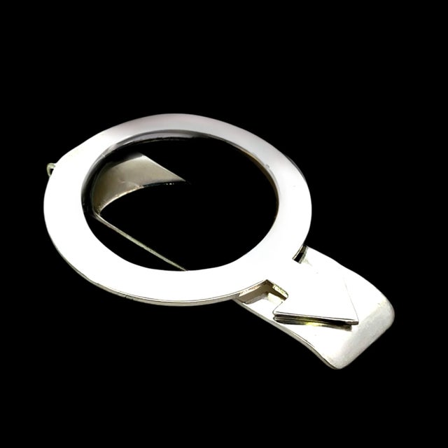 Metal Tiffany & Co Estate Circle Arrow Money Clip Sterling Silver For Sale - Image 7 of 10