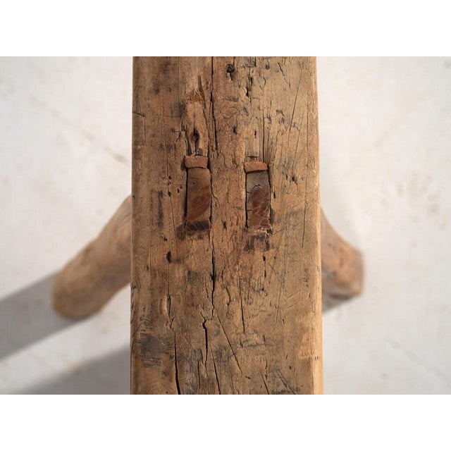 Small Antique Wooden Bench For Sale - Image 5 of 9