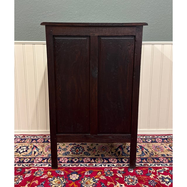 Antique French Louis XV Style Cabinet Cupboard With Drawer Carved Oak C. 1920s For Sale - Image 18 of 18