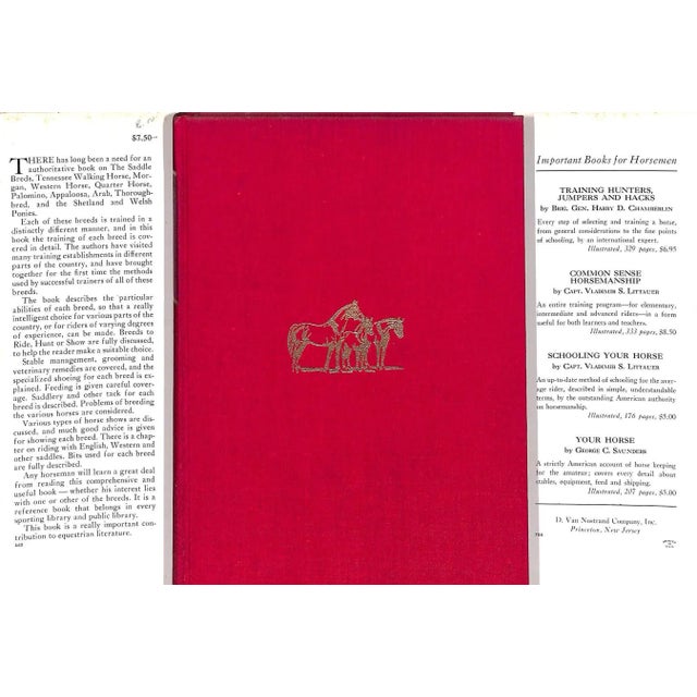 Traditional "America's Riding Horses a Guide to All Breeds for the Amateur" 1958 Orcutt, Capt. Harry P., Orcutt, Ben Avis For Sale - Image 3 of 12