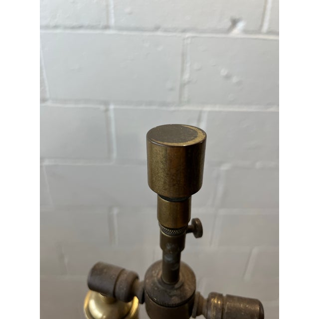 Stiffel Brass Floor Lamp With Round Glass Table For Sale - Image 12 of 12