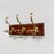 Italian Art Nouveau Wall Coat Rack in Wood and Brass, 1920s For Sale - Image 11 of 11