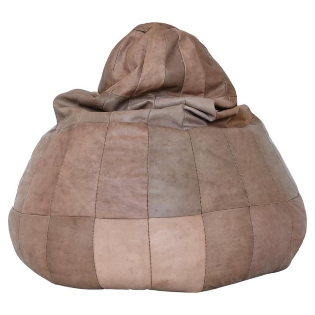 De Sede Patchwork Bean Bag Pouf in Leather Switzerland 1970 from De Sede For Sale - Image 14 of 14