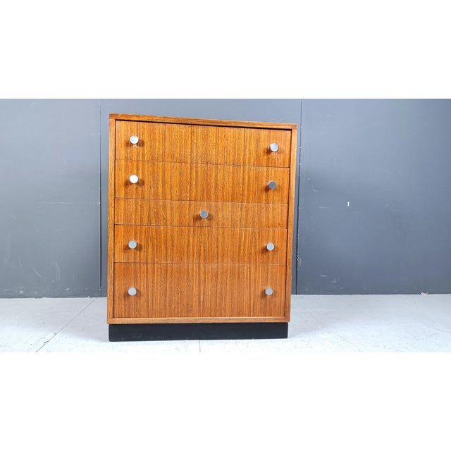 Brown Vintage Chest of Drawers by Alfred Hendrickx for Belform, 1960s For Sale - Image 8 of 12