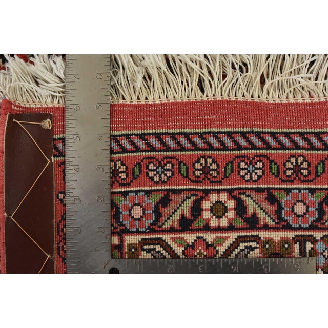 Fine Bidjar Rug 8’2” X 9’7” Red Wool Vintage Traditional Hand-Knotted Carpet For Sale - Image 15 of 15