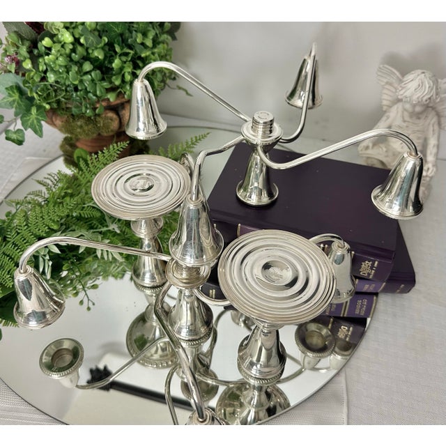 Late 20th Century Vintage Duchin Creations Sterling Silver Candelabras - 2 Piece Set For Sale - Image 5 of 9