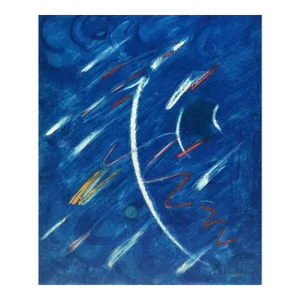 1992 André Verdet Blue Tone Lithograph