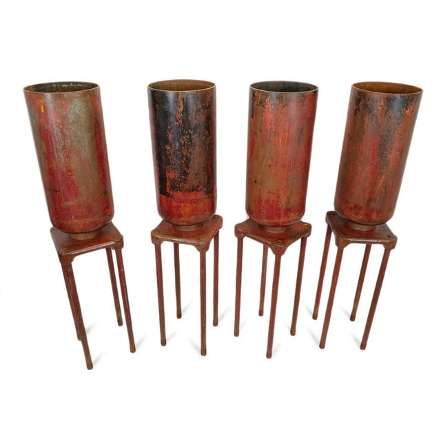 Mid 20th Century Vintage Iron Power Plant Conductor Large For Sale - Image 5 of 6