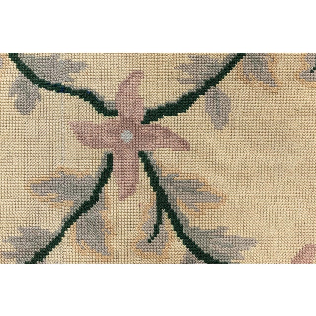 Textile One-of-a-kind Vintage Portuguese Needlepoint Carpet For Sale - Image 7 of 10