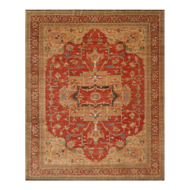 Pasargad Home Serapi Rust Wool Area Rug- 5' 1'' X 6'11'' For Sale