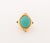 Contemporary Vintage Modernist 14k Yellow Gold Turquoise Diamond Ring For Sale - Image 3 of 7