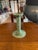 Farmhouse Portugal Bordallo Pinheiro Green Majolica Ivy-Patterned 6" Ceramic Candlestick Holder For Sale - Image 3 of 4