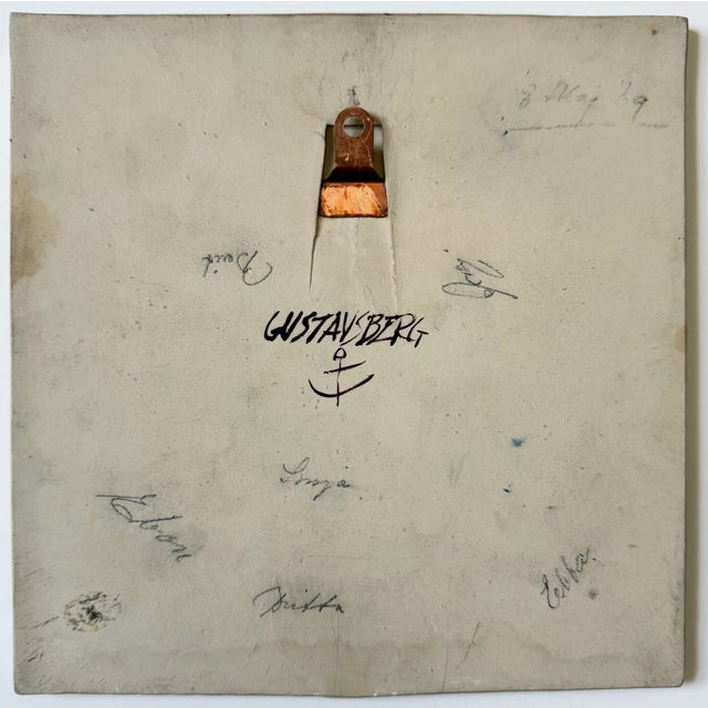 1970s Borje Skohg Gustavsberg Silvered Polychrome Stoneware Abstract Modenist Wall Reliefs -- Offered as a Pair For Sale - Image 16 of 16