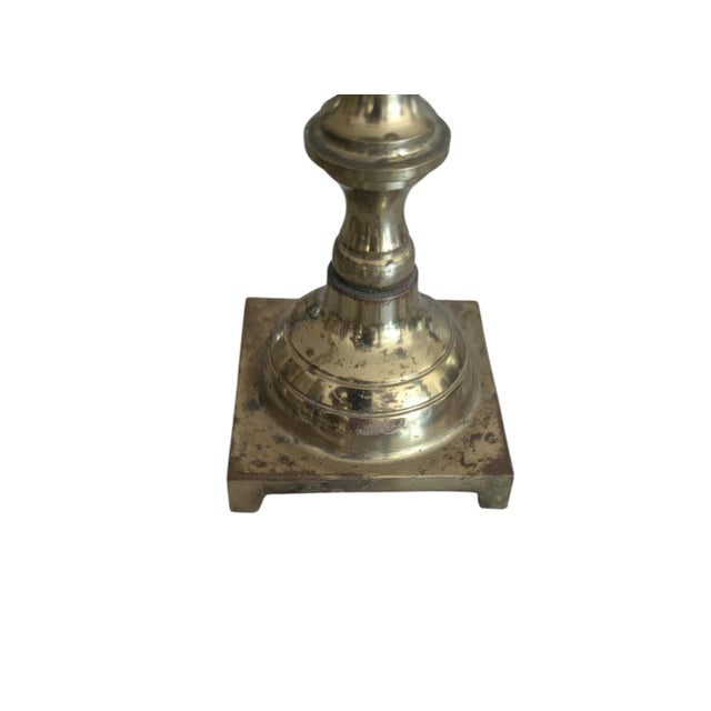 Brass Vintage Brass Candlestick Holders for Thanksgiving Tablescape- Set of 8 For Sale - Image 8 of 8