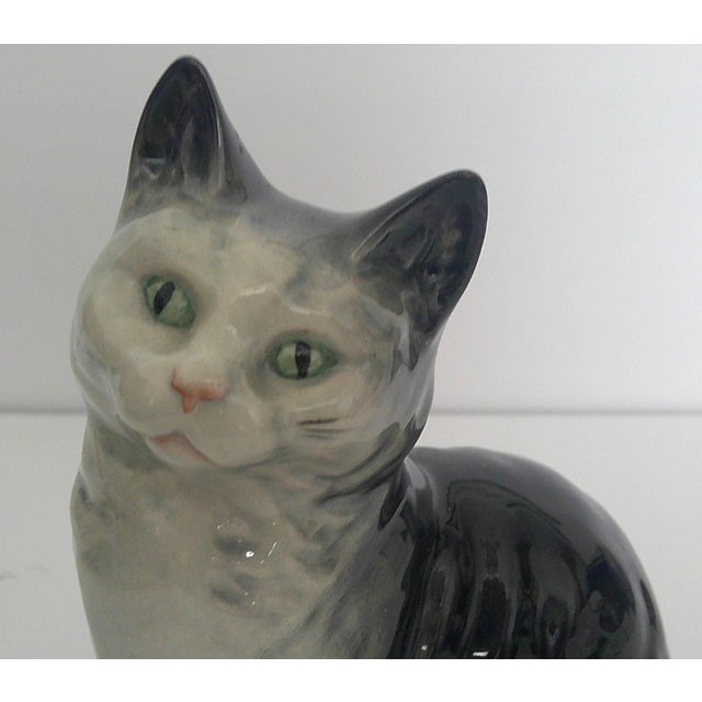 Vintage Beswick England Cat Figurine Black/White 1960s For Sale In Dallas - Image 6 of 9