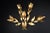 Gold Vintage German Gilded Metal Floral Leaf Monumental Wall Sconce by Hans Kögl, 1970s For Sale - Image 8 of 11