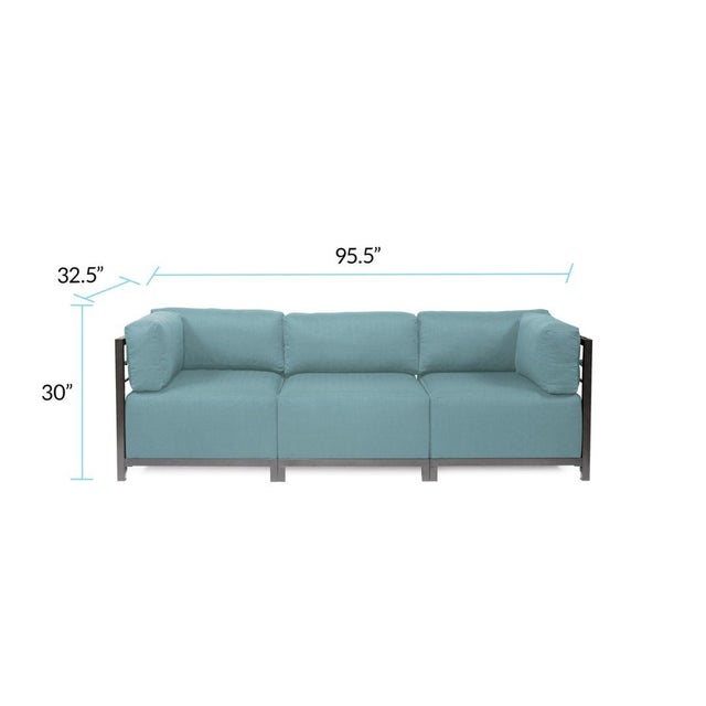 Axis 3pc Sectional Sterling Breeze Titanium Frame For Sale In Chicago - Image 6 of 7