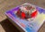 S Donut Kill My Vibe #2 by Ana Hefco | Mixed Media on Wood Featuring a Colorful Donut For Sale - Image 4 of 5
