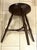 Antique, Turned Wood, Windsor Dairy Stool With a Solid Elm Wood, Saddle/Dished Seat, Two Stretchers and Three Splayed Legs, Rustic/Primitive, 1800’s For Sale In South Bend - Image 6 of 11
