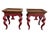 Early 21st Century Hickory Chair Chinoiserie Style Red Lacquered Side Tables – A Pair For Sale - Image 9 of 17