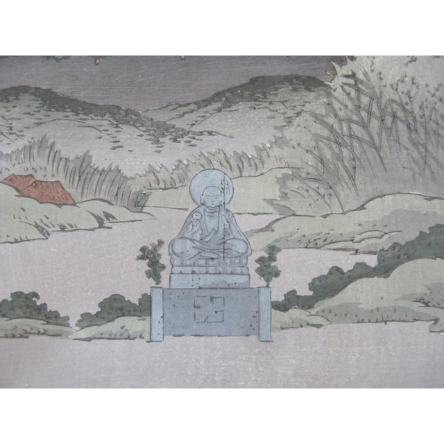 1920s Sadanobu Hasegawa III Japanese Bunraku Theater Set Act v Puppet Tissue Woodblock For Sale - Image 5 of 5