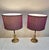Vintage Table Lamps with Brass Base and Handmade Lampshade from Lamplove, 1970s, Set of 2 For Sale - Image 3 of 10