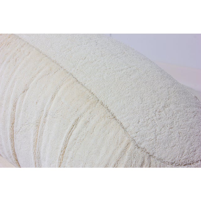 Italian Lounge Chairs in Cream Coloured Fabric, 1970s, Set of 2 For Sale - Image 13 of 16