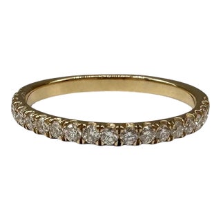 Lab Grown Diamond Band 14kt Yellow Gold 0.35ctw Ef vs Size 7 New For Sale