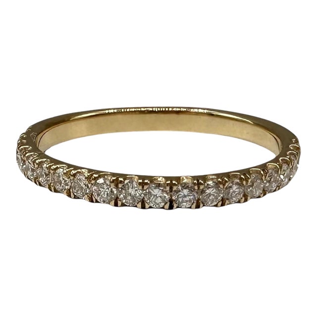 Lab Grown Diamond Band 14kt Yellow Gold 0.35ctw Ef vs Size 7 New For Sale