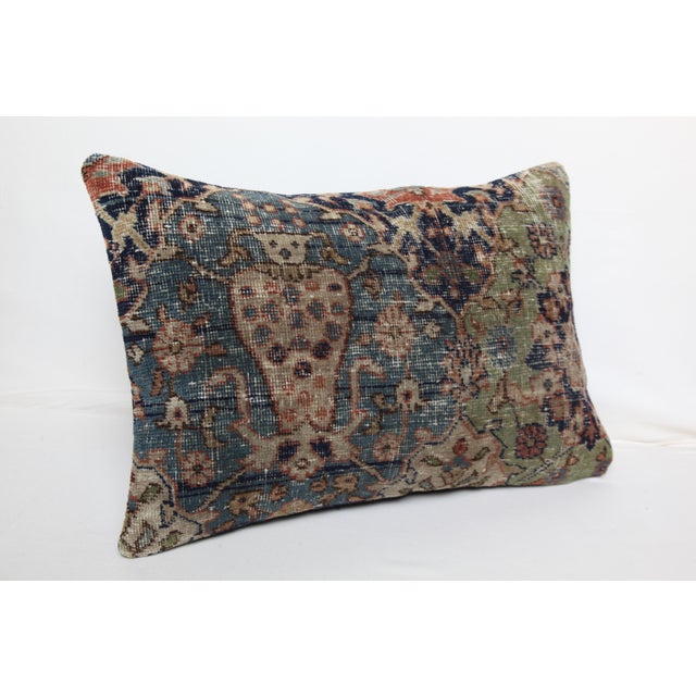 Contemporary Vintage Turkish Tribal Rug Pillow for Sofa or Bed -16'' X 21'' For Sale - Image 3 of 7
