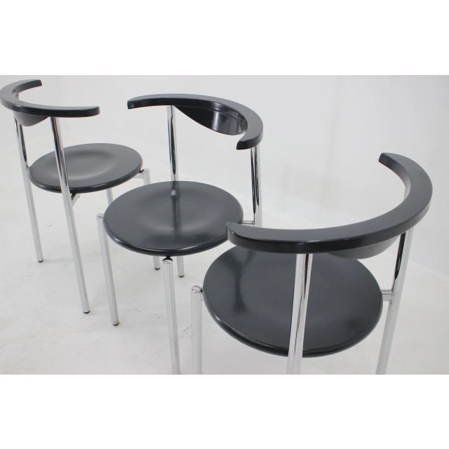 Mid-Century Dining Chairs, Germany, 1980s, Set of 3 For Sale - Image 6 of 17