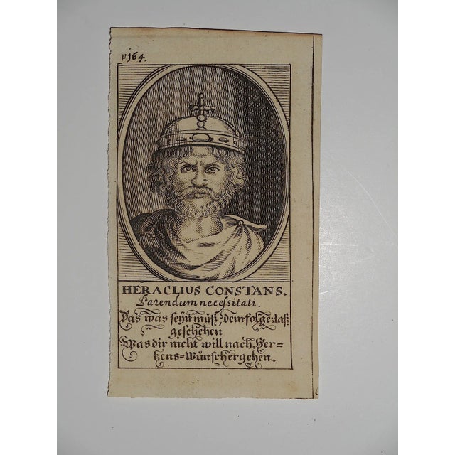 Baroque Antique Engraving Kings/Rulers C.1600 For Sale - Image 3 of 3