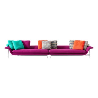 Mid-Century Modern Metal Esosoft Bench by Antonio Citterio for Cassina For Sale