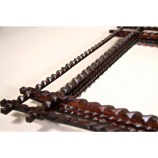 Tramp Art Wall Mirror, Austria, 1880s For Sale - Image 13 of 17