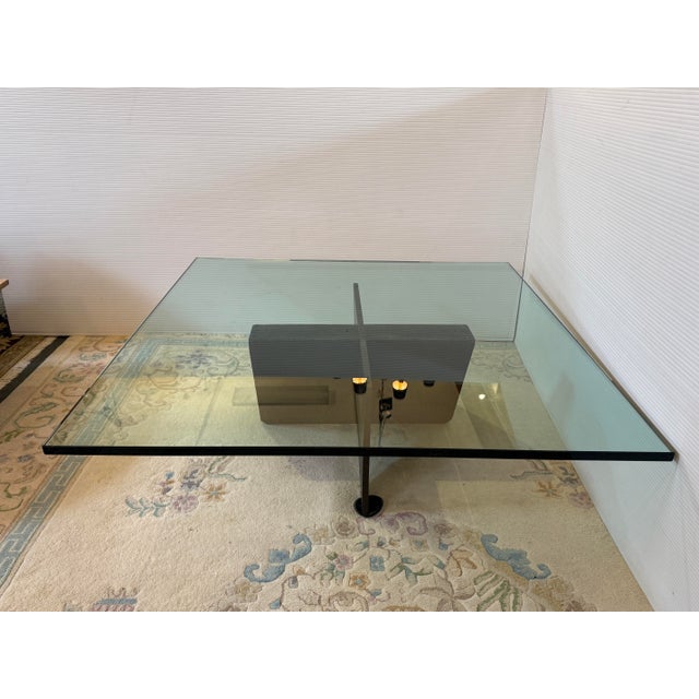 Postmodern Postmodern Sculptural Glass Top Coffee Table For Sale - Image 3 of 12