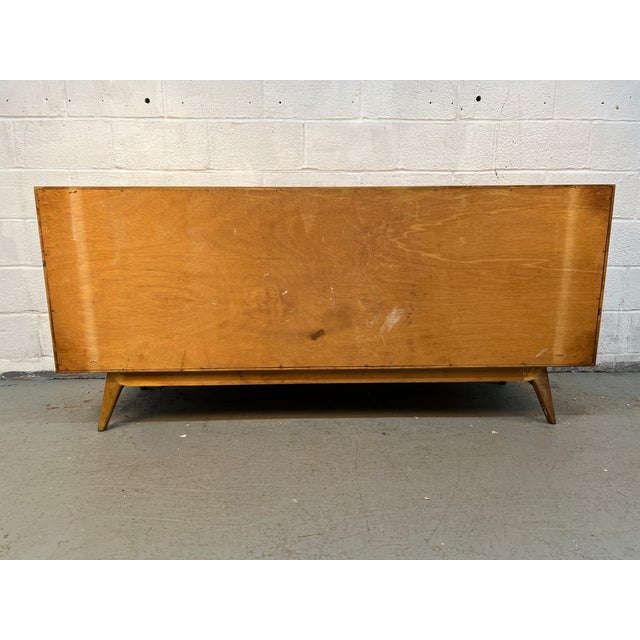 Unique Mid-Century Modern Lowboy Dresser W/ Sculpted Pulls For Sale - Image 16 of 16