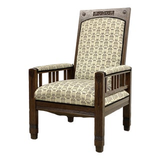 Art Nouveau Armchair with Adjustable Backrest, 1890s For Sale