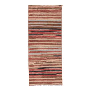 Striped Vintage Turkish Kilim Rug - 1`11″ X 4`5″ Ft. For Sale