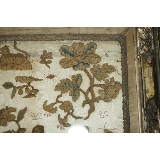 English Charles II Stumpwork Needlework Picture, 1650 For Sale - Image 11 of 18