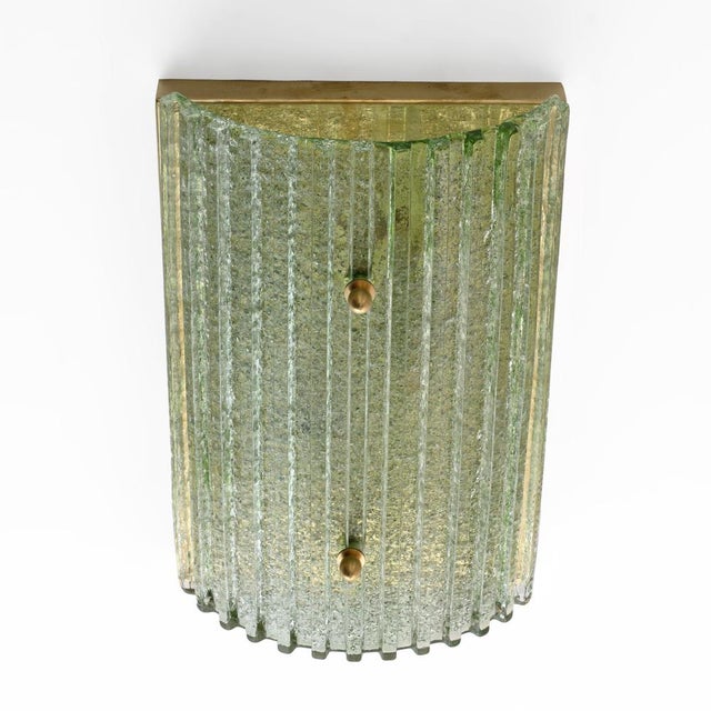 Modern Brass and Murano Glass Grit Sconces, 2000, Set of 2 For Sale - Image 4 of 11