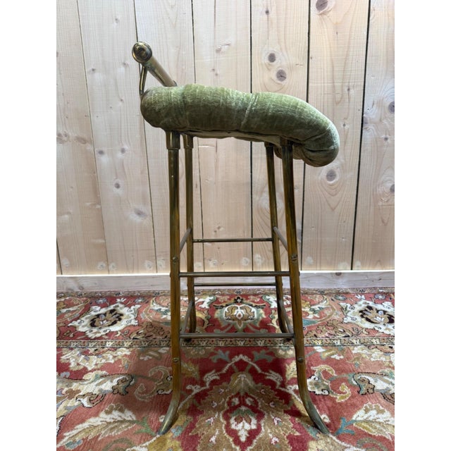 1960s Vintage Stool in Brass, 1960s For Sale - Image 5 of 6